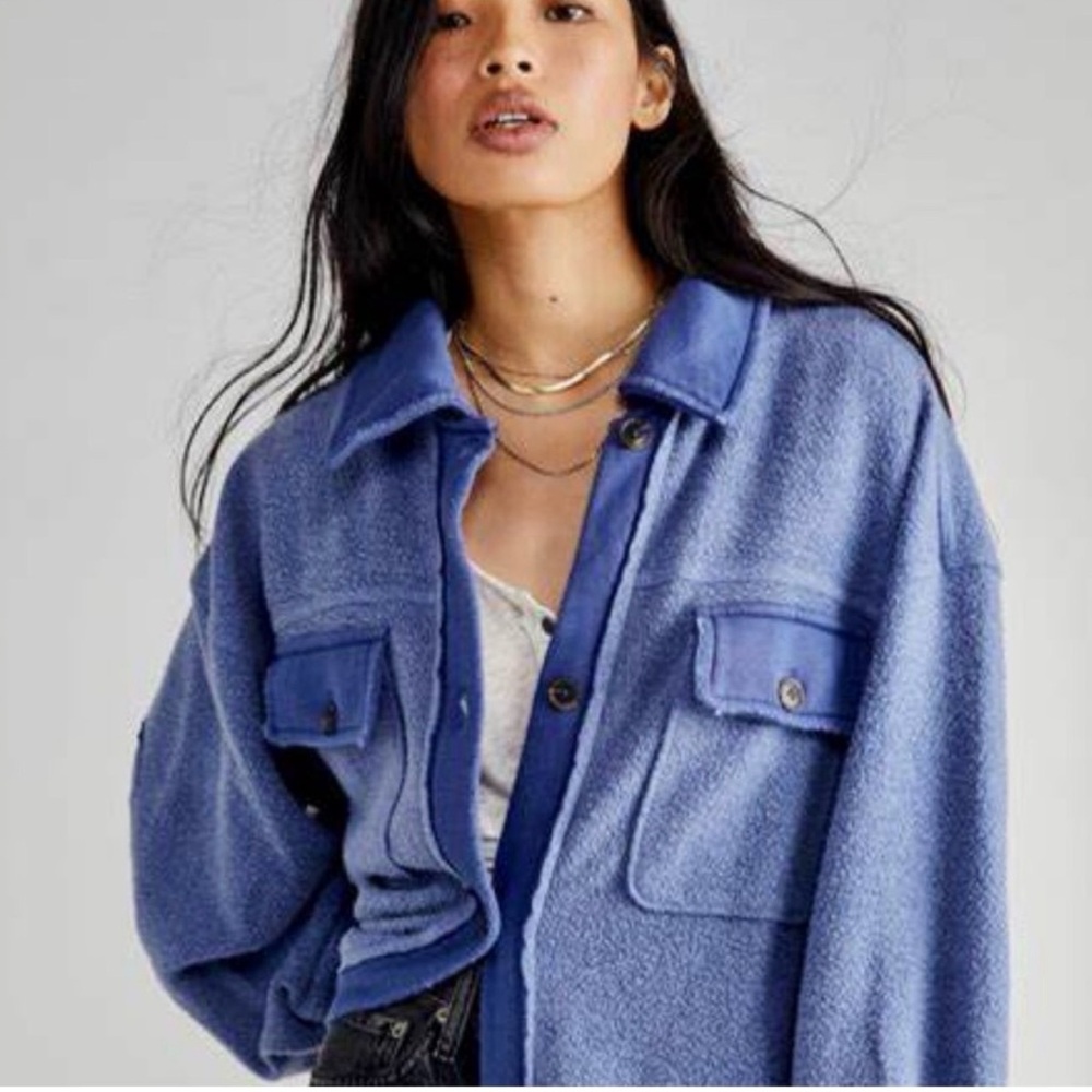 Free People Ruby Shacket • Blue XS